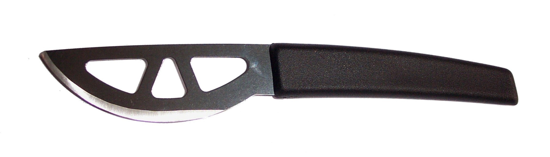 couteau-a-pizza-lame-ajouree microdentée micro évidée tranchant lisse acier  inoxydable inox manche plastique polypropylene - Etablissements Morel