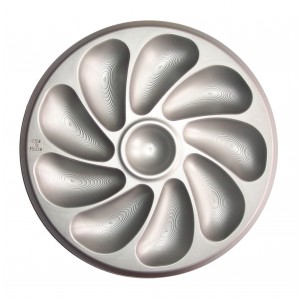 ASSIETTE A HUÎTRES GRIS ALU